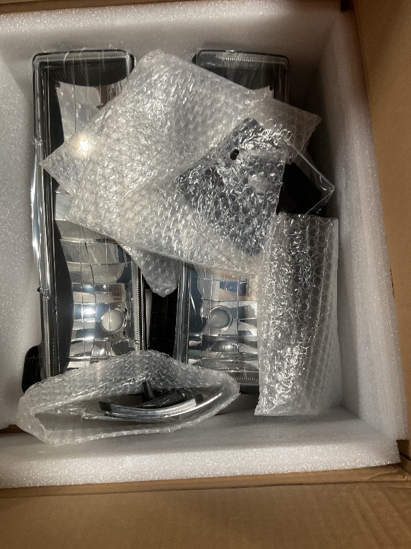 Photo 1 of *** RECOMENDED FOR PARTS / 1 OF THE LARGER LIGHTS IS BROKEN OFF FROM HOLDING BRACKET/ MISSING SMALLER SQUARE LIGHTS*** imFlux Headlight Assembly for 1994-1998 Chevy Silverado Tahoe Suburban C10, Fit for 1994-1998 Chevy C/K 1500 2500 3500, Fit 1994 Blazer