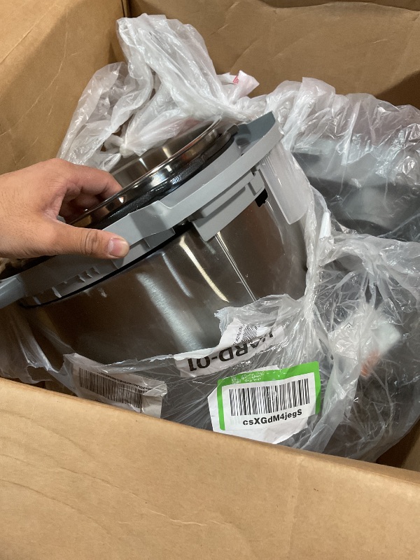 Photo 1 of ***HAS DAMAGES/ POSSIBLY FOR PARTS*** Instant Pot, 8-Quart Whisper Quiet 9-in-1 Electric Pressure Cooker, Slow Rice Cooker, Steamer, Sauté, Yogurt Maker, Warmer & Sterilizer, App With Over 800 Recipes, Stainless Steel, Duo Plus