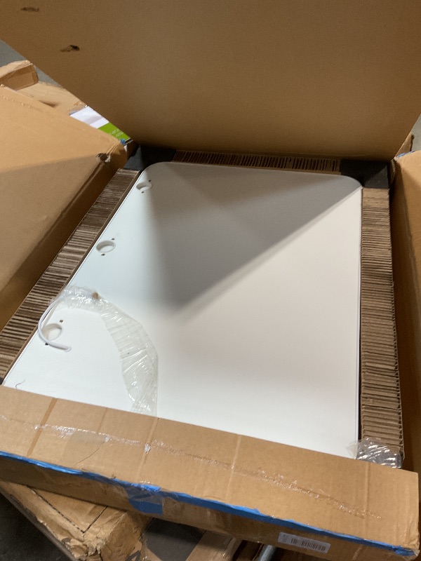Photo 1 of ***MISSING MIRROR***
Réflexon 28x20 inch LED Lighted Medicine Cabinet with Mirror, Moisture-Resistant Wood, Dimming Function, 3000K/5500K, Defogger, Adjustable Shelf, Flat-Pack Design – Assembly Required (White)