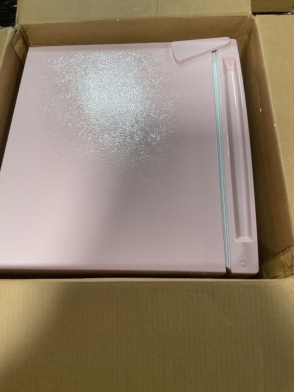 Photo 1 of **DENTED/SCRATCHES***
Frigidaire EFR376 Retro Bar Fridge Refrigerator with Side Bottle Opener, 3.2 cu. Ft, Pink/Coral