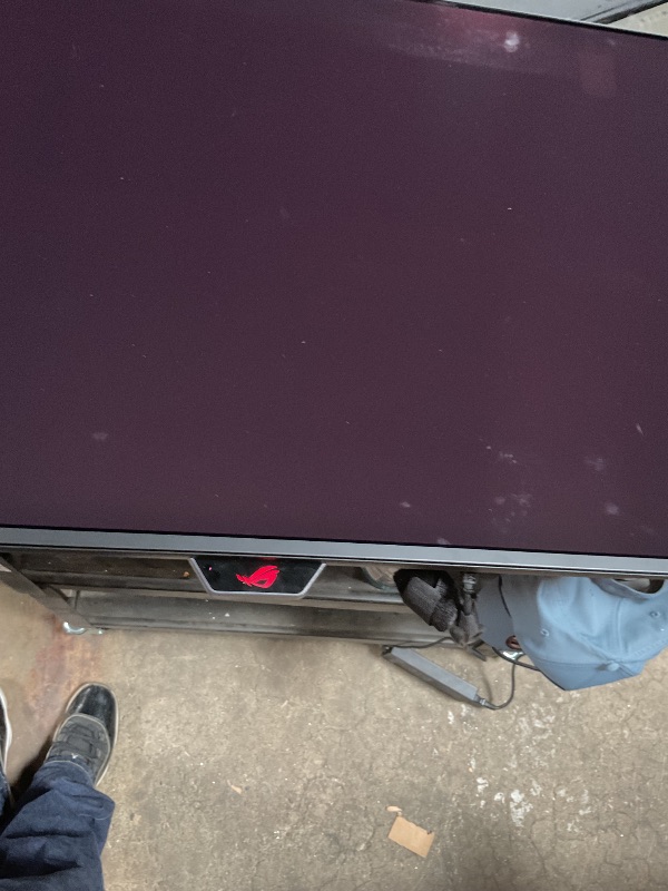 Photo 1 of ****RECOMENDED FOR PARTS ONLY/ DISPLAY POWERS ON THEN POWERS OFF RIGHT AWAY****ASUS ROG Swift 32” 4K OLED Gaming Monitor (PG32UCDM) - UHD (3840 x 2160), QD-OLED, 240Hz, 0.03ms, G-SYNC Compatible, Custom Heatsink, Graphene Film, 99% DCI-P3, True 10-bit, 90
