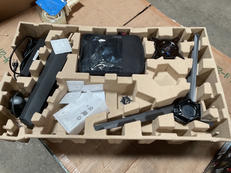 Photo 1 of ****RECOMENDED FOR PARTS ONLY/ DISPLAY POWERS ON THEN POWERS OFF RIGHT AWAY****ASUS ROG Swift 32” 4K OLED Gaming Monitor (PG32UCDM) - UHD (3840 x 2160), QD-OLED, 240Hz, 0.03ms, G-SYNC Compatible, Custom Heatsink, Graphene Film, 99% DCI-P3, True 10-bit, 90