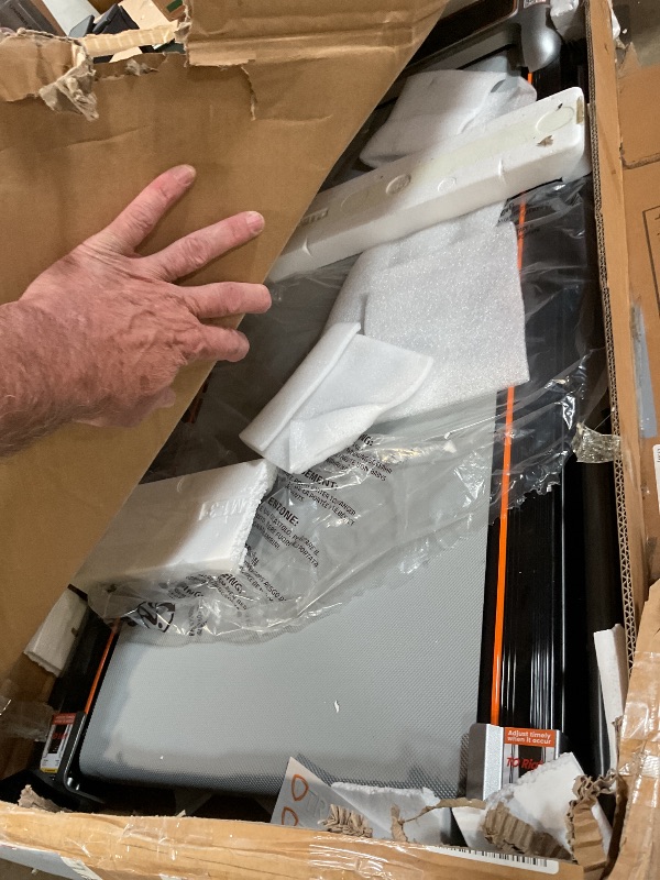 Photo 1 of ***PARTS ONLY***NON FUNCTIONAL***Walking Pad Treadmill with 15% Incline & Dual LED Display, 4 in 1 Walking Pad with Handle Bar, 3.5HP Foldable Under Desk Treadmill, Portable Treadmills for Home 350LBS, 4 Adjustable Incline, RGB Light