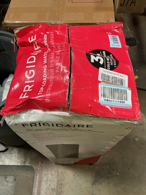 Photo 1 of ***USED****Frigidaire EFWC498 - Top Loading Cooler Dispenser -Hot & Cold Water - Child Safety Lock - Innovative Slim & Sleek Design, Holds 3 or 5 Gallon Bottles - Black