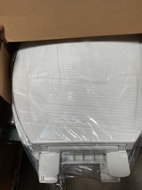 Photo 1 of 2-Pack Elongated Toilet Seats, Slow Close Quiet Cover with Never Loosen Feature, Polypropylene (PP) White Easy to Install and Clean