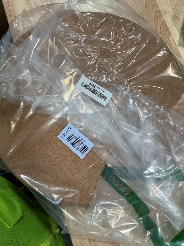 Photo 1 of 14 Inch Large Cork Plant Coasters, Double Layers 10mm Extra Thick Cork Plant Mats, 2 Pcs Plant Coasters for House Plants
