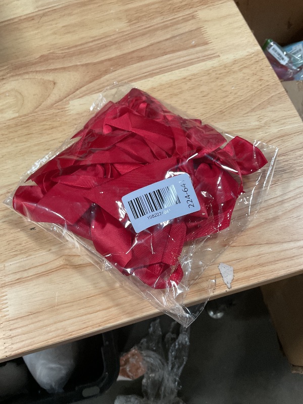 Photo 1 of 2 Pack Bow Garland Banner, 8.3 ft Pre-Strung Satin Ribbon Bow Decorations for Birthday Party, Baby Shower, Bridal Shower, Bachelorette, Wedding, Coquette Party Decor, Burgundy
