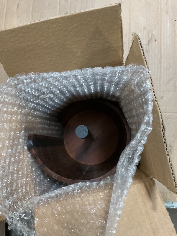 Photo 1 of **MINOR CRACK ON SIDING*** Wooden Paper Towel Holder Countertop-Easy One-Hand Tear, Made of Natural Wood and Metal Luster Rack, Suitable for Kitchen and Bathroom use of Each Table. (Brown)