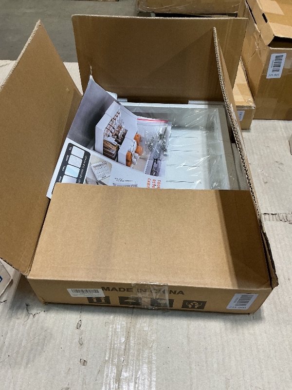 Photo 1 of 1 Pack Pull Out Cabinet Organizer, Slide Out Drawer Expandable Width (12"-19") and Depth (17"-23") With 3 Slides, Fixed with Adhesive Film and Nail for Cabinets in Kitchen, Pantry or Bathroom