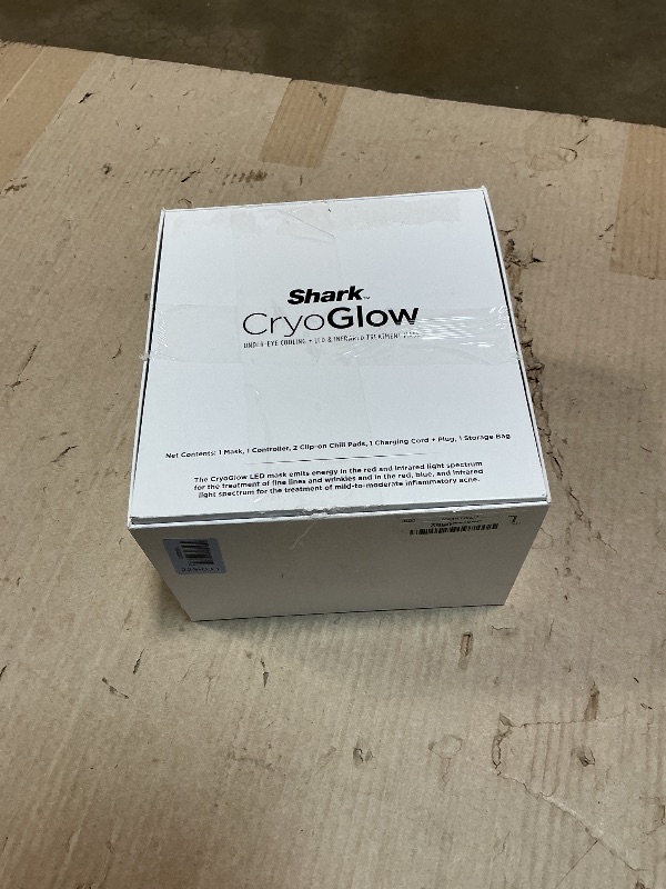 Photo 1 of ***USED***Shark CryoGlow LED Face Mask with Under-Eye Cooling, Anti-Ageing & Blemish Repair, Red & Blue LED, Infrared Light Therapy, USB-C, Remote Control, Storage Bag, Blue Frost, FW312