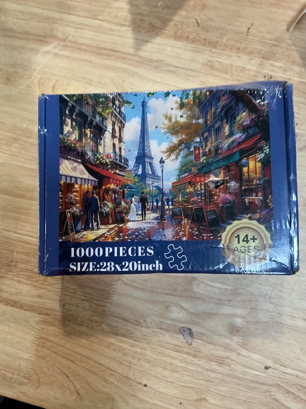 View 2 of 1000 Pieces Puzzle for Adults - Charming Paris Puzzle for Adults Children - Recycled Paper Jigsaw Puzzle 1000 Pieces - Fun and Challenging Family Game Great Gift Idea, Finished Size is 28 * 20 in