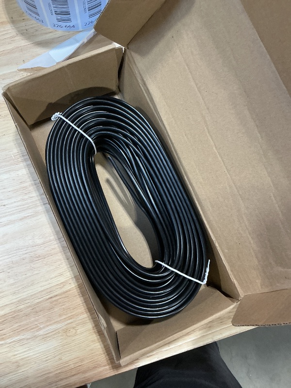 Photo 1 of 18 Gauge 2 Conductor Electrical Wire SPT-2 100Ft 18/2 Low Voltage Wire 18 AWG Flexible Wire Extension Cord Stranded Tinned Copper Wire for Lamp Lighting LED Strips Black