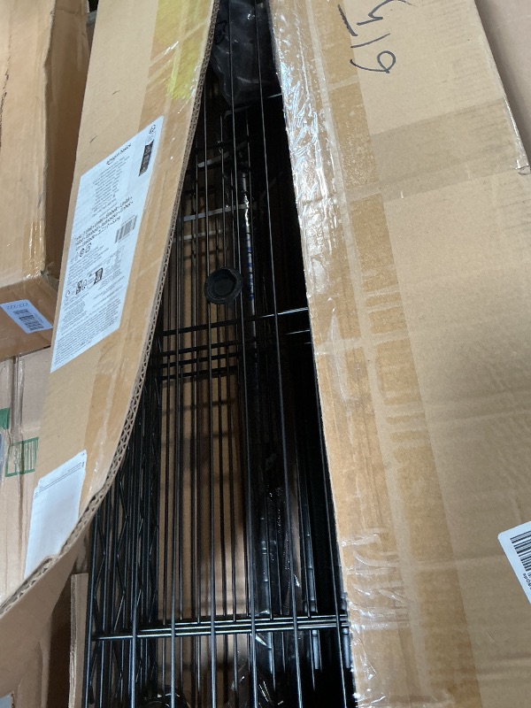 Photo 1 of **FOR PARTS ONLY/MISSING PIECES **** Amazon Basics 4-Shelf Adjustable Heavy Duty Steel Wire Rack Storage Shelving, Sturdy Garage Shelving, 350 lbs Capacity Per Shelf, Easy No-Tool Assembly, 36" x 14" x 54", Black