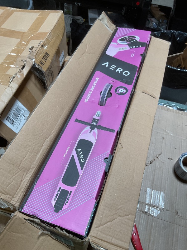 Photo 1 of ***FOR PARTS / DOESNT CHARGE*** Aero iSporter Kids Electric Scooter | Hand Accelerator & LED Lights | Electric Scooters for Boys Girls Ages 8-12 | Rubber Deck Mat, Battery Indicator & Adjustable Heights