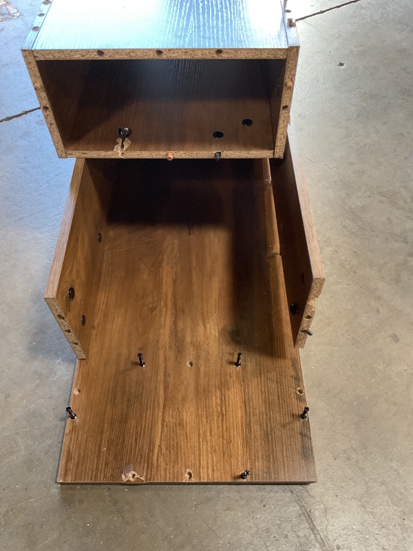 Photo 1 of ** SELLING FOR PARTS. MAJOR DAMAGE.**VASAGLE Entryway Table, Long Console Table, Thick Tabletop, Farmhouse Style, for Hallway, Behind the Couch, Living Room, Foyer, Easy Assembly, 11.8 x 63 x 31.5 Inches, Honey Brown ULNT147KB01S