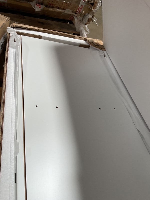Photo 1 of ** SELLING FOR PARTS AS PARTIAL SET. ONE OF TWO BOXES.**WHITE CABINET PARTS