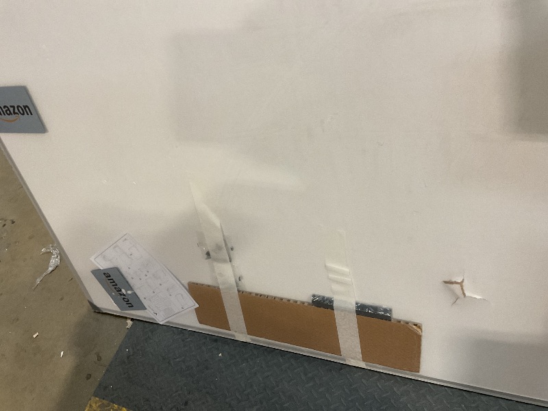 Photo 1 of ** puncture damage **VIZ-PRO Large Cork Bulletin Board, 60 X 48 Inches, Wall-Mounted Corkboard with Silver Aluminium Frame for School, Office, and Home 5' X 4'