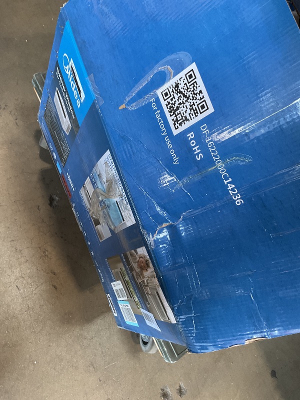 Photo 1 of ** DENT DAMAGE/FRONT FRAME IS COMING LOOSE**Midea 10,000 BTU Smart Inverter Window Air Conditioner with APP, Alexa Control, 115V AC Unit Cools up to 450 Sq. Ft, Quiet Operation, Energy Saving, Remote & Easy Installation Kit, White