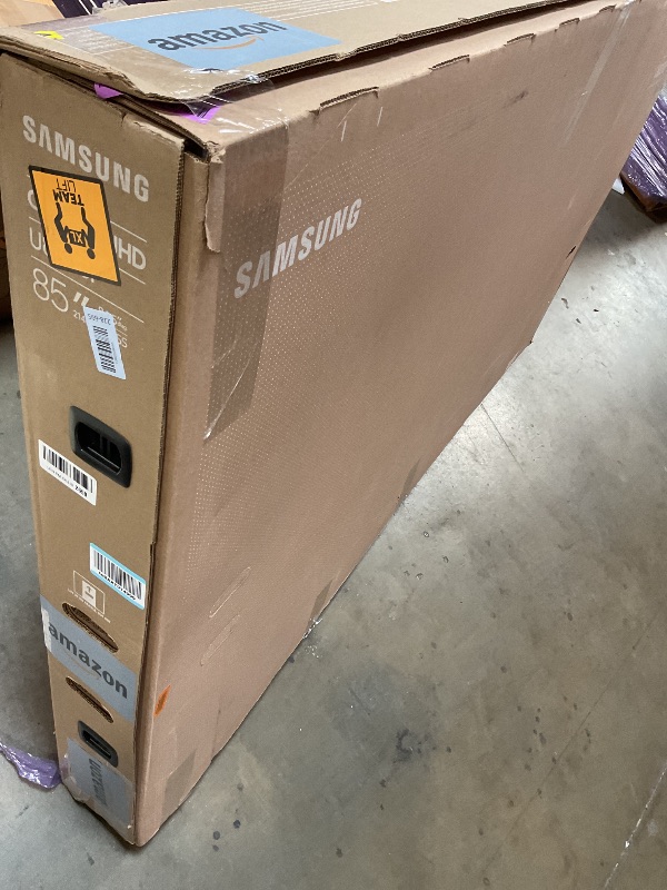 Photo 1 of ** MAJOR DAMAGE TO SCREEN. SELLING FOR PARTS. ** Samsung 85-Inch Class Crystal UHD U8000F 4K Smart TV (2025 Model) Endless Free Content, Crystal Processor 4K, MetalStream Design, Knox Security, Alexa Built-in
