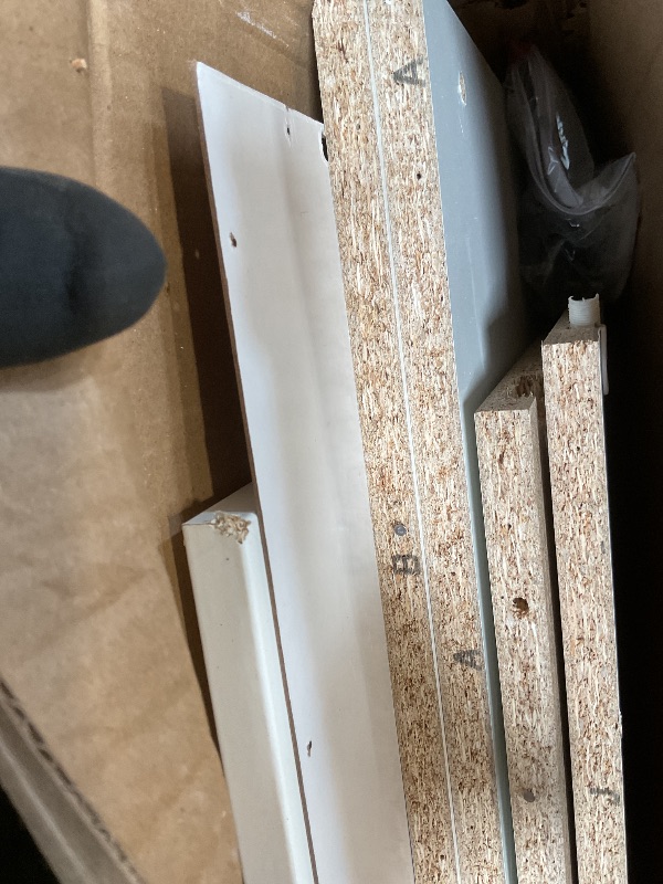Photo 1 of ** SELLING FOR PARTS. CORNER DAMAGE, AND CONNECTIONS PIECE DAMAGED.**Sauder HomePlus Narrow Pantry Storage Cabinet Slim Single Door with Adjustable Shelves, Kitchen Storage Cabinet, in Soft White
