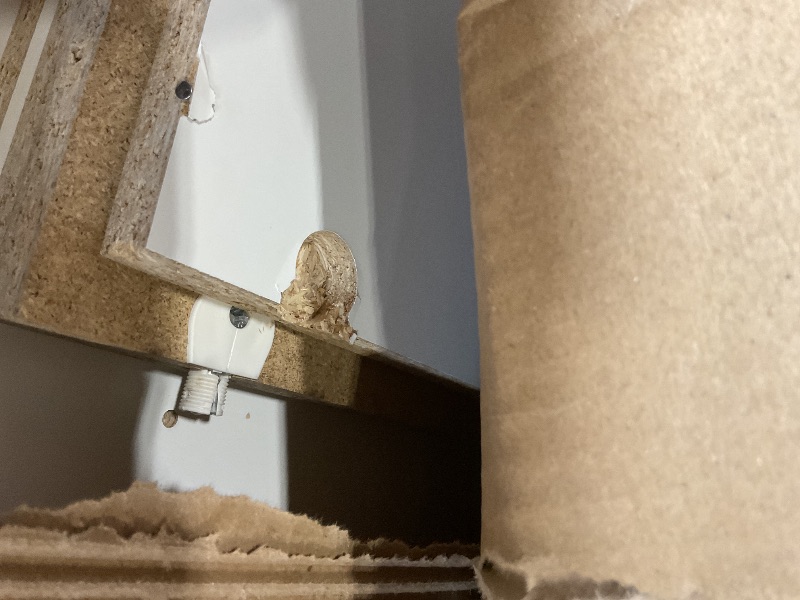 Photo 1 of ** SELLING FOR PARTS. CORNER DAMAGE, AND CONNECTIONS PIECE DAMAGED.**Sauder HomePlus Narrow Pantry Storage Cabinet Slim Single Door with Adjustable Shelves, Kitchen Storage Cabinet, in Soft White