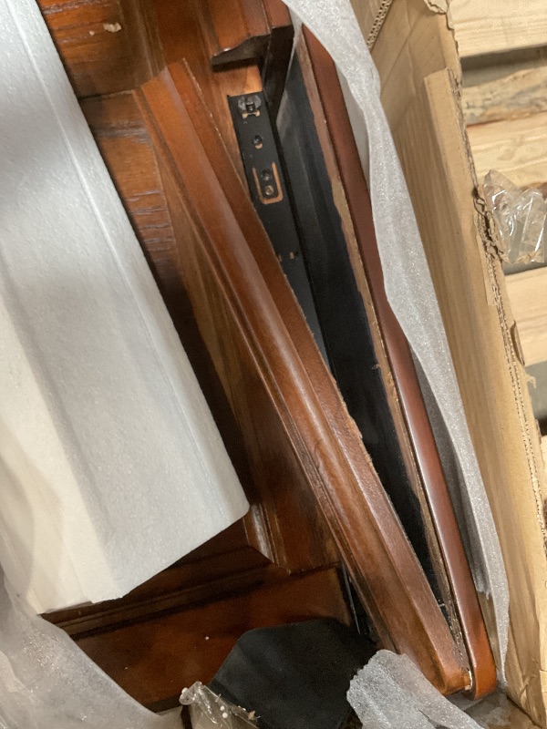 Photo 1 of ** MAJOR DAMAGE. TOP PIECE POPPED OFF.**Signature Design by Ashley Woodboro Media End Table Dark Brown Finish, 24"W x 27"D x 25"H (T478-17)