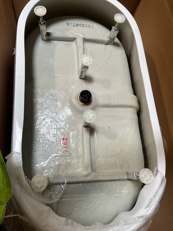 Photo 1 of ** SCRAPES/CRACKING**WOODBRIDGE 54" Acrylic Freestanding Bathtub Contemporary Soaking White Tub with Matte Black Overflow and Drain,BTA1702-MB