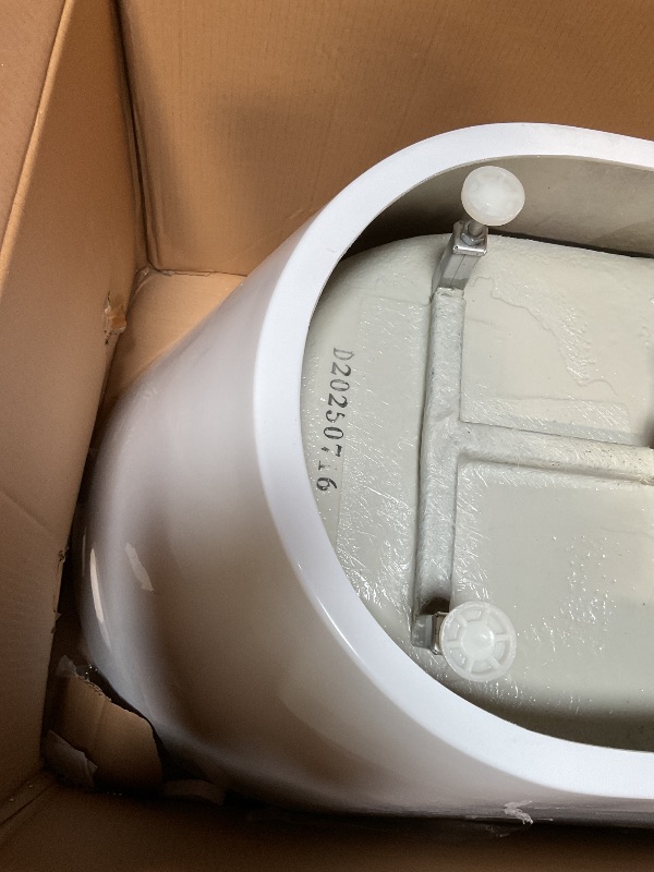 Photo 1 of ** SCRAPES/CRACKING**WOODBRIDGE 54" Acrylic Freestanding Bathtub Contemporary Soaking White Tub with Matte Black Overflow and Drain,BTA1702-MB
