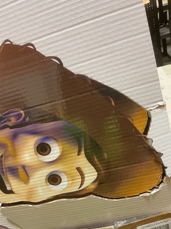 Photo 1 of ** PARTS ARE LOOSE. BUZZ LIGHTYEAR FACE TORE**Cardboard People Buzz and Woody Refresh Cardboard Cutout Standup - Disney Pixar's Toy Story