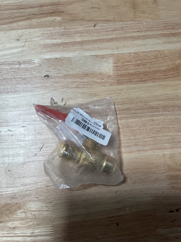 Photo 1 of 1 PIECE XFITTING 1/2" PUSH FIT BALL VALVE W. DRAIN & DROP EAR, FULL PORT, 1/4 TURN, CERTIFIED TO NSF ANSI61 BRASS, PLUMBING FITTING FOR COPPER, PEX, CPVC