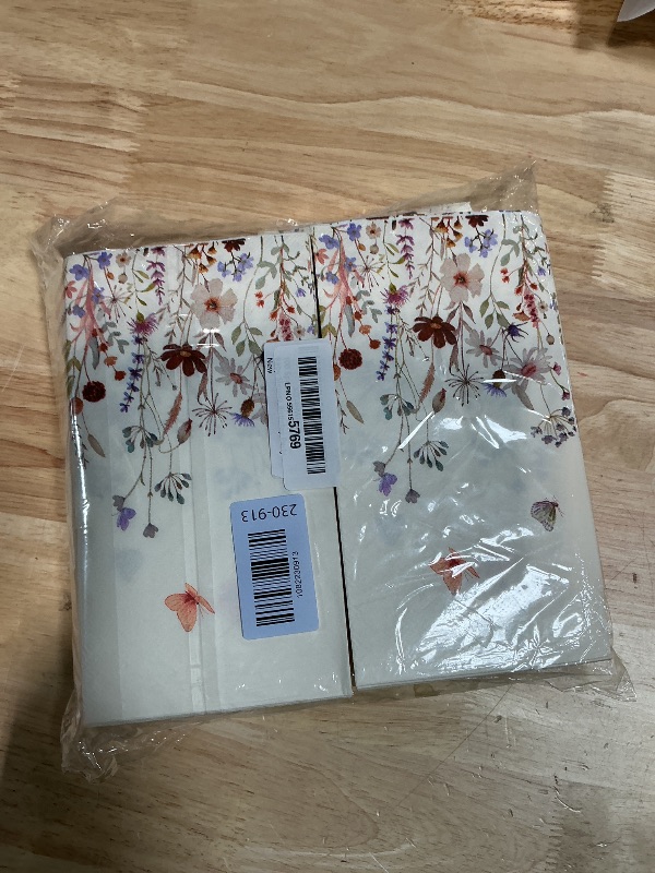 Photo 1 of 100 Pack Spring Wildflower Paper Napkins - 3 Ply Watercolor Floral Guest Hand Towels Disposable, Decorative Dinner Napkins for Bathroom, Bridal Shower, Baby Shower, Tea Party & Birthday