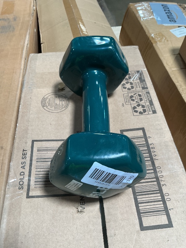 Photo 1 of 1 Green 15lb dumbbell weight