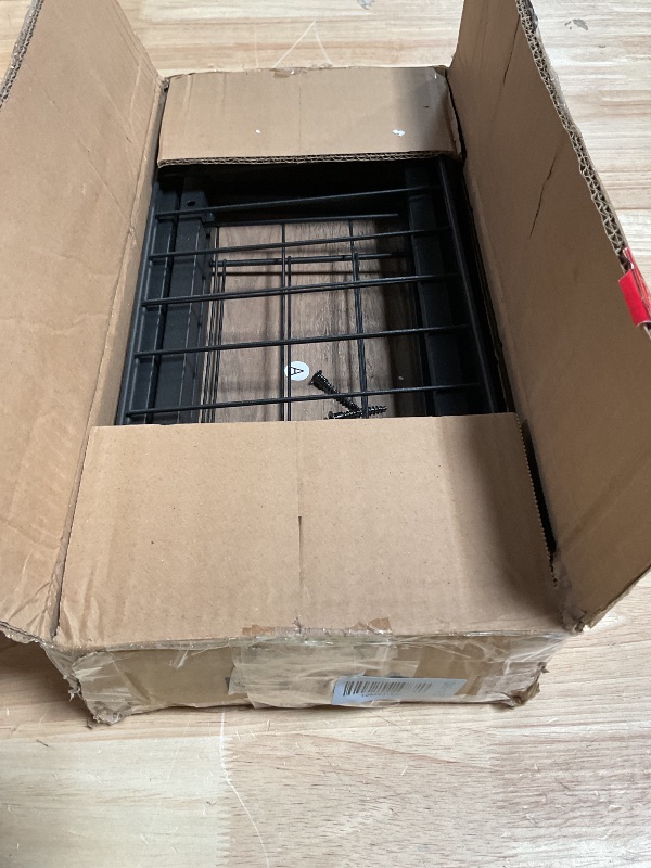Photo 1 of ***FOR PARTS ONLY/MISSING PIECES /HAS BROKEN PIECES**** Homleke Narrow Side Table with Magazine Holder, Skinny End Table Perfect for Small Spaces, Space-Saving Design for Living Room, Bedroom, or Office, 7.1" D x 16.9" W x 23.6" H, Greige