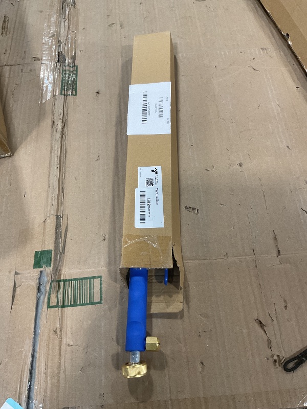 Photo 1 of **MISSING SPRAY ATTACHMENT PIECE*** High Pressure Power Washer Attachment Wand, Hydro Jet Water Hose Nozzle,Watering Sprayer Cleaning Tool, Wand Lance for Gutter Patio Car Pet Window Glass Blue