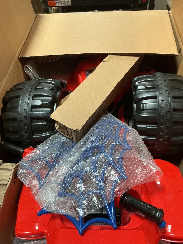 Photo 1 of ***MISSING HARDWARE***
Kid Trax Marvel Spiderman Toddler ATV Ride On Toy, 12 Volt Battery, 3-7 Years, Max Rider Weight 88 lbs, Spider-Man Blue