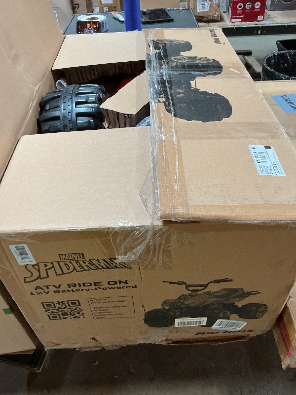 Photo 1 of ***MISSING HARDWARE***
Kid Trax Marvel Spiderman Toddler ATV Ride On Toy, 12 Volt Battery, 3-7 Years, Max Rider Weight 88 lbs, Spider-Man Blue