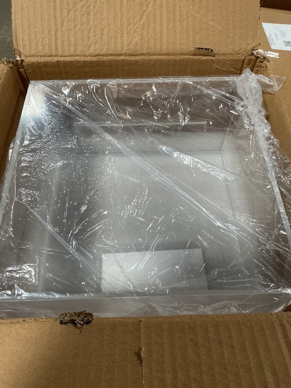Photo 1 of ***POSSIBLY FOR PARTS/ HAS DAMAGED (BROKEN CORNER)*** Fowecelt Clear Acrylic Wedding Card Box Large DIY Card Box Blank No Print for Wedding Reception Graduation Party Bridal Shower Keepsake Party Favor Cosmetic Home Decor (10 x10 x 5.5 Inch)