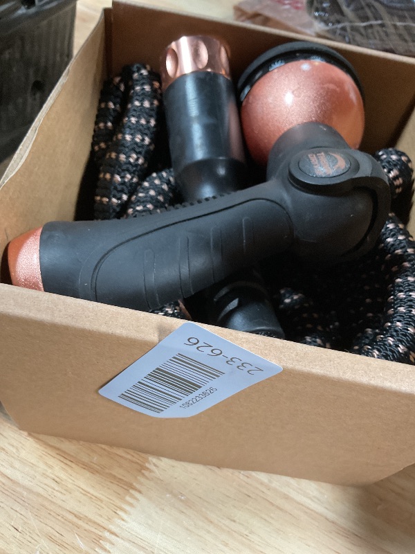 Photo 1 of **MISSING BRONZE SPRAY ATTACHMENT*** Pocket Hose 25 FT Copper Bullet Expandable Garden Hose w/10 Pattern Thumb Spray Nozzle AS SEEN ON TV 650psi 3/4 in Patented Lead-Free Ultra-Lightweight Solid Copper Anodized Aluminum