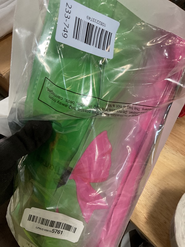 Photo 1 of **cut damage**Tiamon 3 Pcs Pink and Green Party Decorations 54 x 108 Inch Witch Plastic Tablecloth Waterproof Gradient Shiny Bow Rectangle Table Cover for Halloween Witch and Princess Birthday Baby Shower Supplies