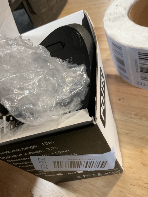 Photo 1 of ** missing Bluetooth plug-in **POJTK Ergonomic Wireless Rechargeable Mouse, Bluetooth+USB A+Type C(3 in 1) Connection, 5 Levels Up to 4800 DPI, 6 Silent Buttons, 2.4GHz Carpal Tunnel Vertical Mice, for Laptop, Desktop,MacBook-black