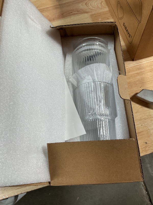 Photo 1 of 2 Packs Ribbed Glass Tumbler with Lid and Straw 16 oz Cute Ice Coffee Cup Set for Smoothie Juice Matcha Tea Latte Cappuccino Espresso Hot Coffe Water Reusable Clear Travel Mug Aesthetic Drinking Mug