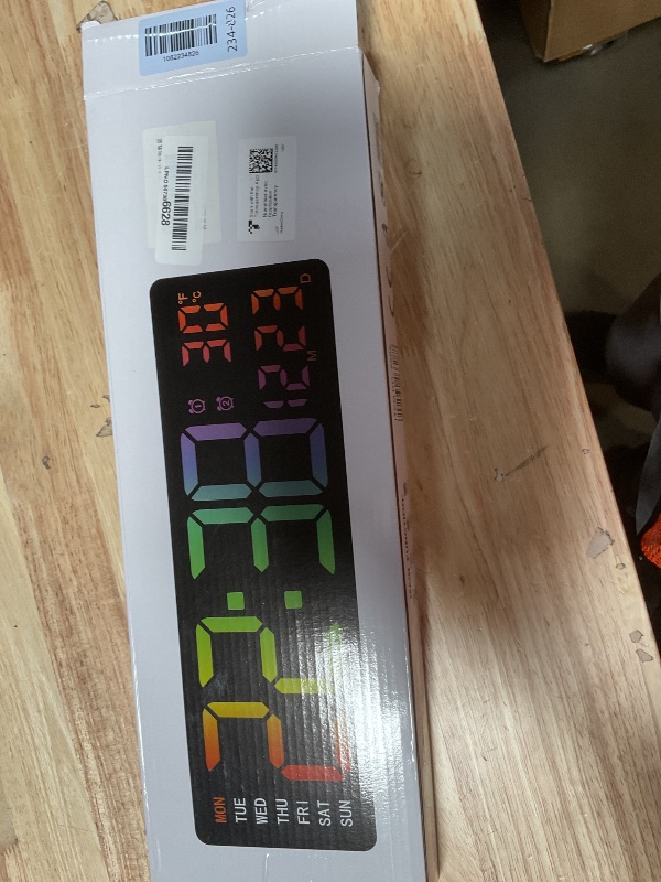 Photo 1 of ***No lights on the numbers and letters at all.***  Pytha Sight 16 Inch Large Digital Wall Clock, Large LED Display Digital Wall Clock with Temperature (°C/°F), Remote Control, Auto-Dimming, Night Light for Classroom,Bedroom, Garage,Gym,Seniors Gift