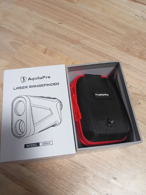 Photo 1 of ***CASE BROKE***
AquilaPro Mini4 Golf Rangefinder with Slope, Newly Upgraded Magnet, 1,000 Yards Range Finder Golf, 0.5 Yard Accuracy, 7X Magnification, Flag Lock Vibration, Rechargeable Golf Laser Rangefinder