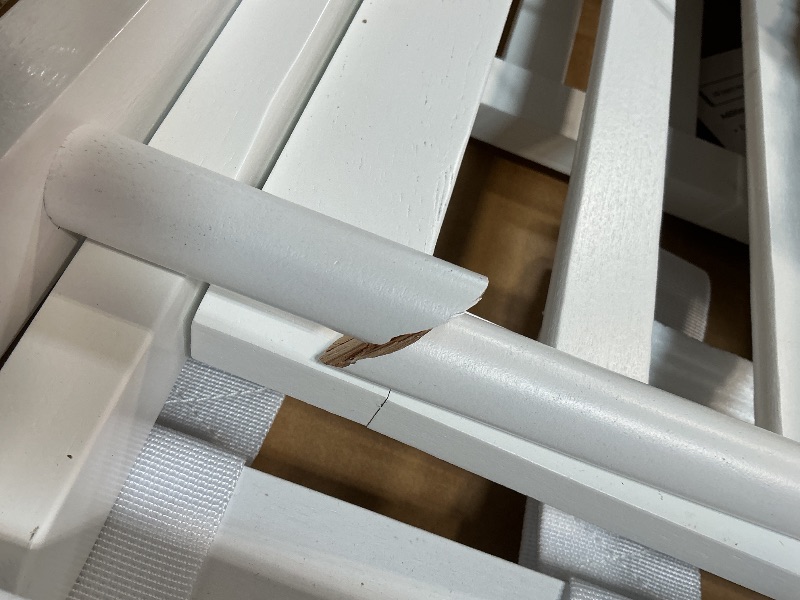 Photo 1 of **BROKEN PIECE SEEN IN PHOTO**SONGMICS Solid Wood Luggage Racks, Set of 2, No Assembly Required, Foldable Suitcase Stand, Luggage Holder, with Storage Shelf, for Guest Room, Hotel, Bedroom, Cloud White URLR021W01