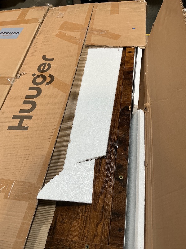 Photo 1 of ***FOR PARTS ONLY HAS DAMAGED PIECES***Huuger 63 Inch L Shaped Desk with 0.95 Inch Thicker Desktop, Reversible Computer Desk, Larger Corner Office Gaming Desk, Robust Metal Frame, for Home Office, Rustic Brown