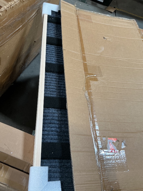 Photo 1 of ***WOOD CRACKED***
Large Dog Ramp for Bed Couch, Extra Wide Portable Wooden Pet Ramp, 4 Adjustable Height from 11.6'' to 22.4'', Pet Step for Small Medium Dog Cat with Non-Slip Mat, Up to 143lbs, Use for Car Couch Bed