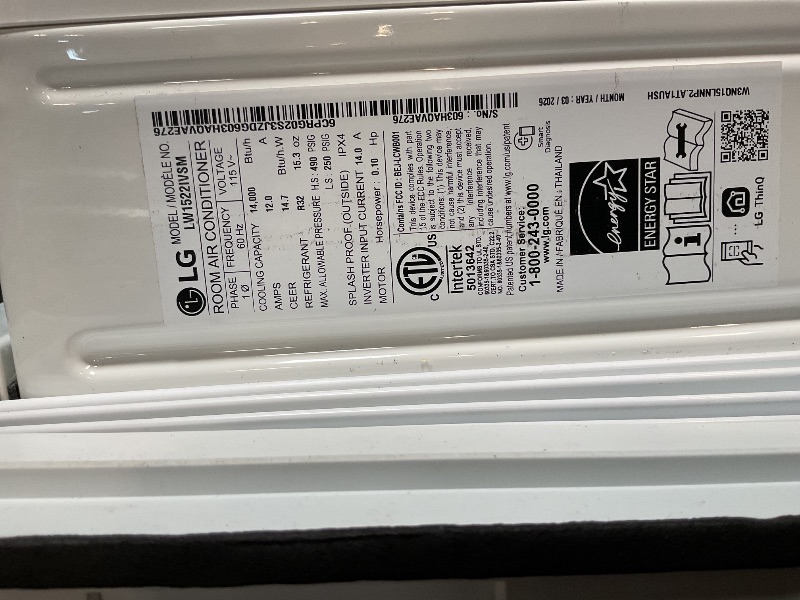 Photo 1 of ***PARTS ONLY***NON FUNCTIONAL***LG 14,000 BTU DUAL Inverter Smart Window Air Conditioner, 115V, Cools 800 Sq. Ft. for Bedroom, Living Room, Apartment, Quiet Operation, ENERGY STAR®, works with LG ThinQ, Amazon Alexa and Hey Google
