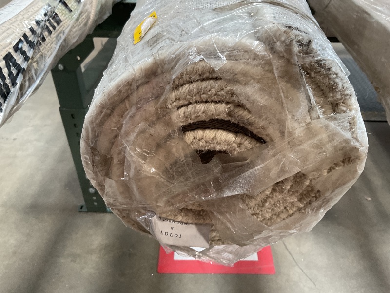 Photo 1 of *** MINOR DAMAGE – DIRTY FROM TRANSPORT ***Loloi Magnolia Home by Joanna Gaines Henley Collection HNY-01 Ivory/Smoke 7'-9" x 9'-9" Area Rug