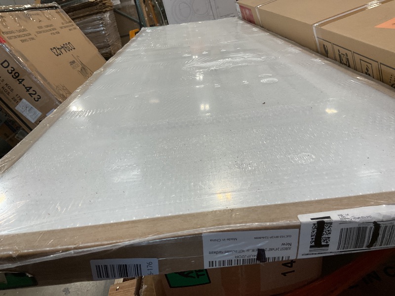 Photo 1 of **dent**JUBEST 24"x80" Raised 2-Panel Square Smooth White Primed Hollow Core Interior Molded Door Slab, NOT Pre-drilled and NOT Included Hardware, Paintable Interior Door for Pantry, Laundry, Closet