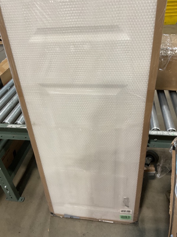 Photo 1 of **dent**JUBEST 24"x80" Raised 2-Panel Square Smooth White Primed Hollow Core Interior Molded Door Slab, NOT Pre-drilled and NOT Included Hardware, Paintable Interior Door for Pantry, Laundry, Closet